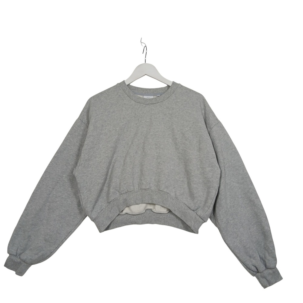 Aritzia Tna Sweatfleece Cozy Fleece Mega Fit Cropped Sweatshirt Grey Medium